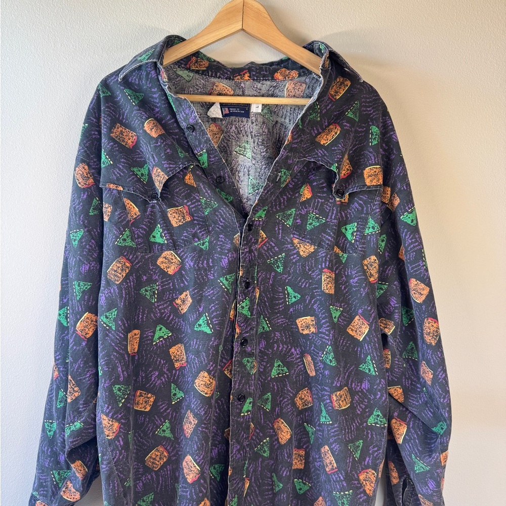 Vintage Patterned Men's Overshirt